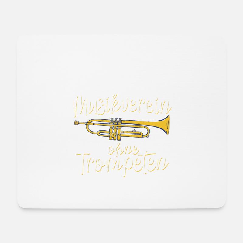 Trompete Shirt · Blasmusik · Musiker · Geschenk - Mousepad (Querformat) - Weiß