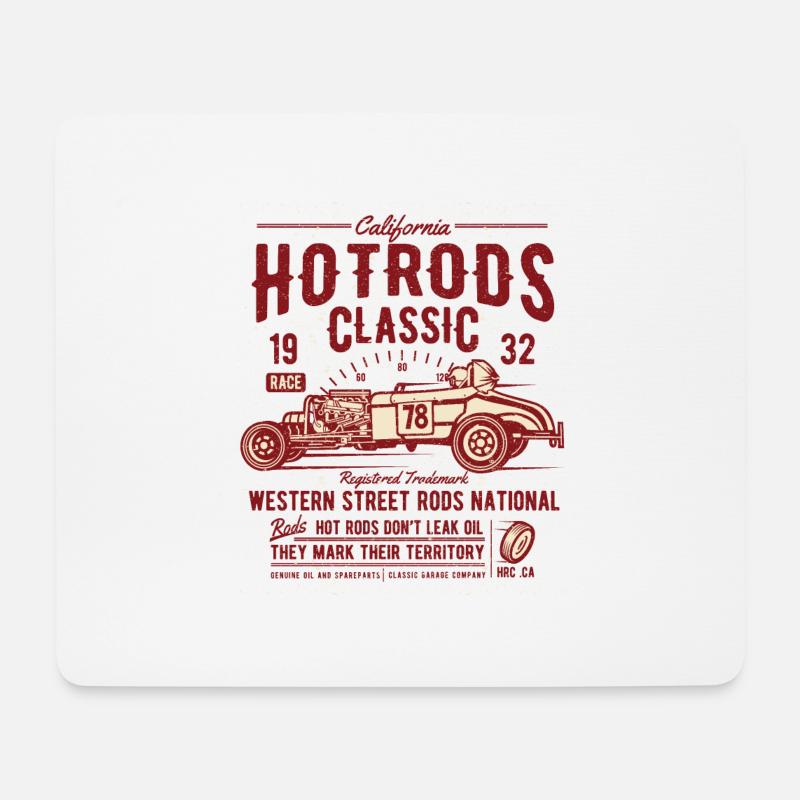 Hot Rods Race Classic 2 - Mouse Pad (horizontal) - white