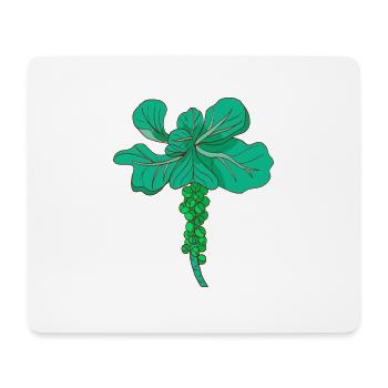 Rosenkohl Brüsseler Kohl Sprossenkohl Kohlsprossen - Mousepad (Querformat) - Weiß - Vorne
