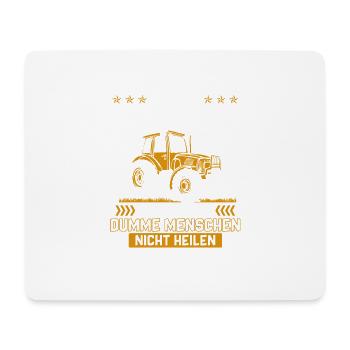 Landwirt Shirt · Landwirtschaft · dumme Menschen - Mousepad (Querformat) - Weiß - Vorne