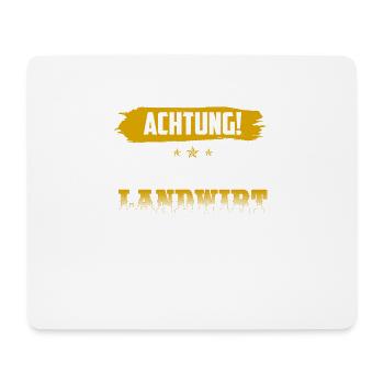 Landwirt Shirt · Landwirtschaft · Ich kämpfe - Mousepad (Querformat) - Weiß - Vorne