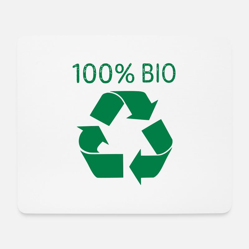 100% organic - Mouse Pad (horizontal) - white