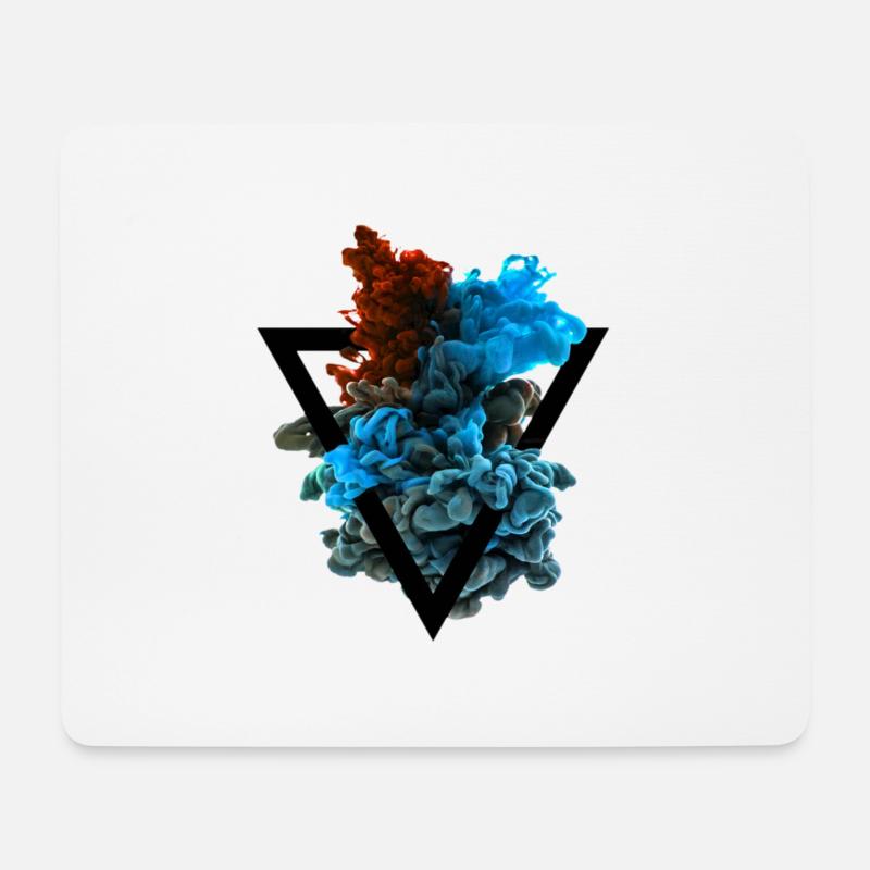 Color Cloud Colored Colorful Triangle Hipster T-Shirt - Mouse Pad (horizontal) - white