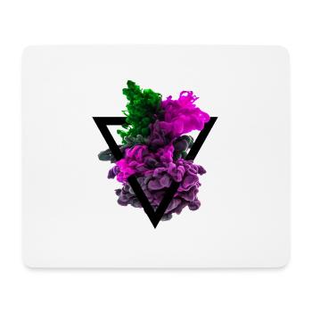 Color Cloud Colored Colorful Triangle Hipster T-Shirt - Mouse Pad (horizontal) - white - Front