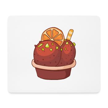 Eis Speiseeis Eiskrem Eiscreme Kugeleis Eisbecher - Mousepad (Querformat) - Weiß - Vorne