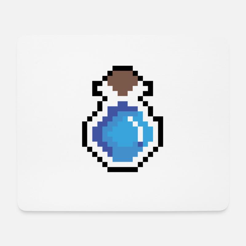 Trank blau Pixel Art - Mousepad (Querformat) - Weiß