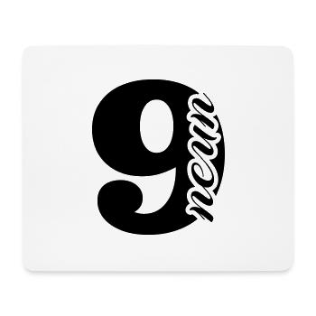 neun - Mousepad (Querformat) - Weiß - Vorne