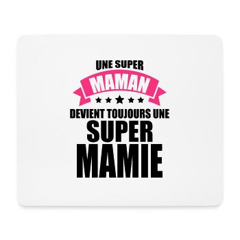 une super maman devient toujours une super mamie - Tapis de souris (format paysage) - blanc - Devant