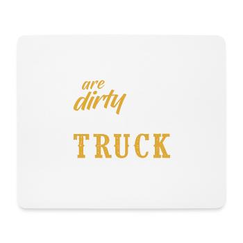 Truck Shirt · Camion · Transport · Pensées - Tapis de souris (format paysage) - blanc - Devant