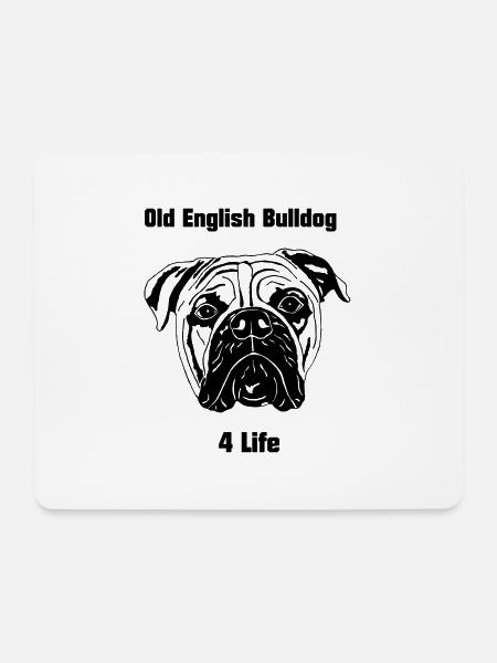 Old English Bulldog 4 Life - Mouse Pad (horizontal) - white