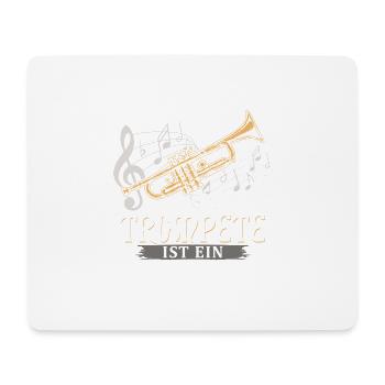 Trompete Shirt · Blasmusik · ein beschissener Tag - Mousepad (Querformat) - Weiß - Vorne