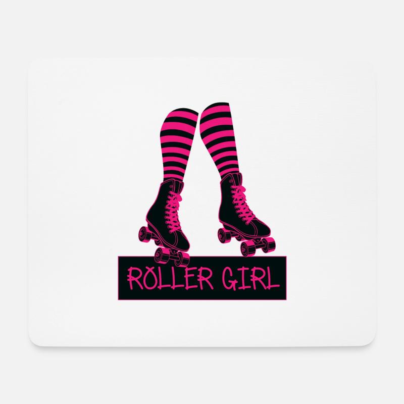 Rollschuhe Rollerblades Roller girl - Mousepad (Querformat) - Weiß