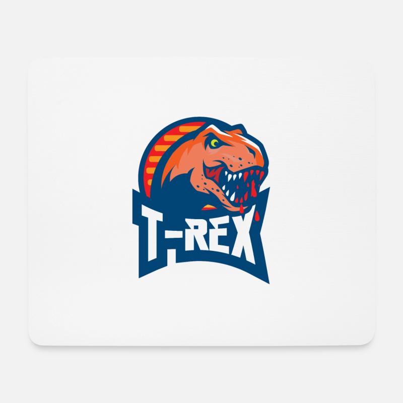 T-Rex Tyrannosaurus Rex Dinosaurier Logo Geschenk - Mousepad (Querformat) - Weiß
