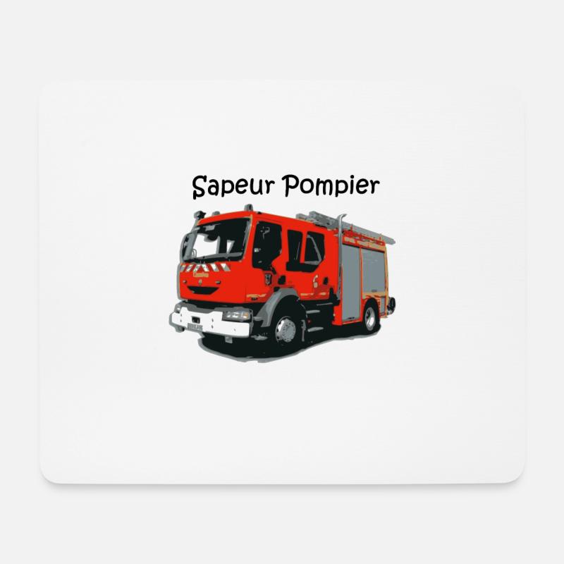 Feuerwehrauto - Mousepad (Querformat) - Weiß