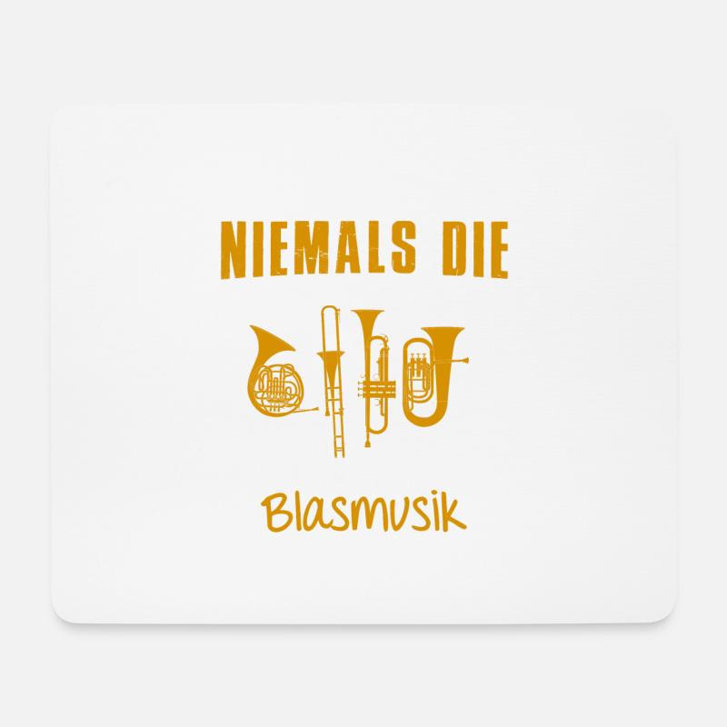 Blasmusik Musiker Musik Geschenk · Therapie - Mousepad (Querformat) - Weiß