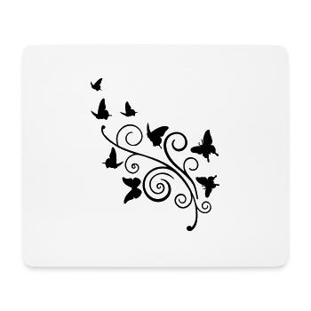 remous art et papillons - Tapis de souris (format paysage) - blanc - Devant