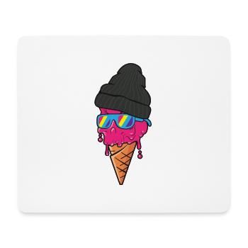 Glace fraîche - Tapis de souris (format paysage) - blanc - Devant