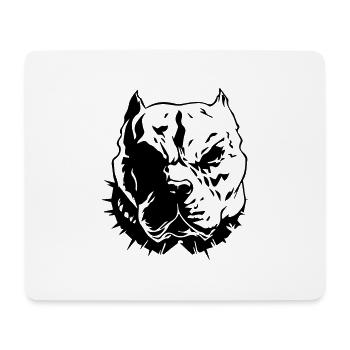 pitbull - Tapis de souris (format paysage) - blanc - Devant