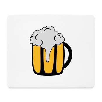 Bierglas - Mousepad (Querformat) - Weiß - Vorne