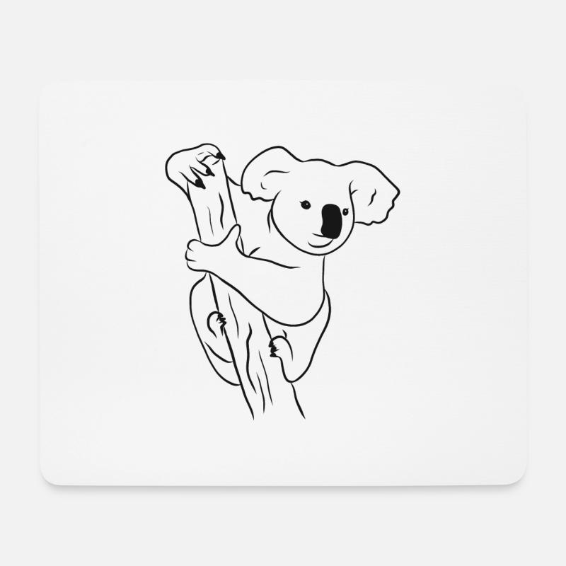koala - Mousepad (Querformat) - Weiß