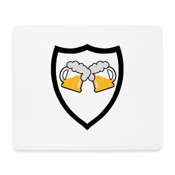 Emblème de bière 3c - Tapis de souris (format paysage) - blanc - Devant