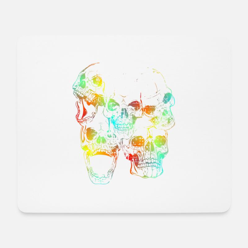 Skulls - Mousepad (Querformat) - Weiß