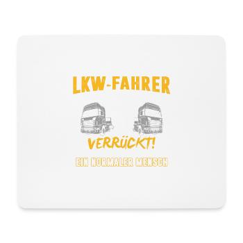Lastwagen LKW-Fahrer Geschenk · Verrückt - Mousepad (Querformat) - Weiß - Vorne