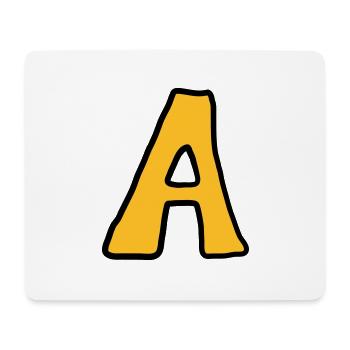 Letter A comic cartoon - Mouse Pad (horizontal) - white - Front