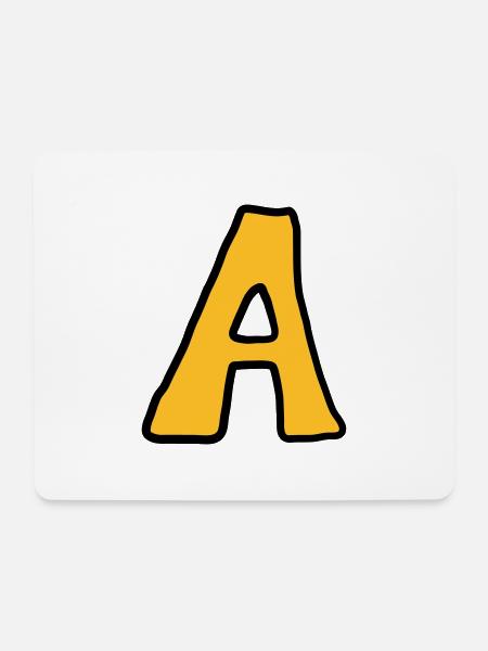 Buchstabe A Comic Cartoon - Mousepad (Querformat) - Weiß