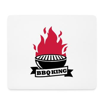 BBQ King - Tapis de souris (format paysage) - blanc - Devant