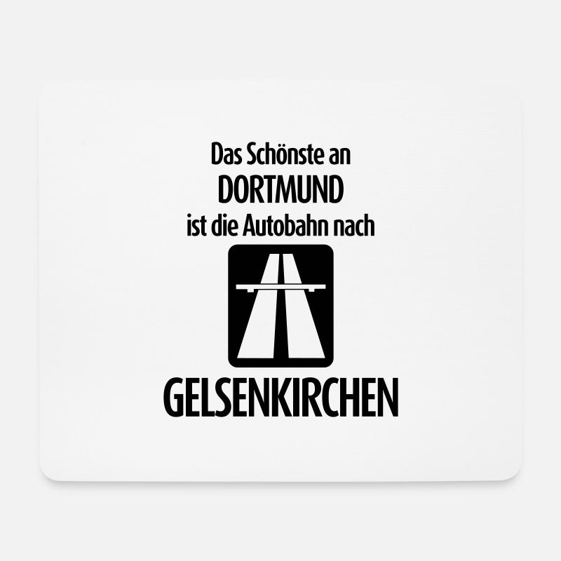 Autobahn nach Gelsenkirchen - Anti Dortmund - Mousepad (Querformat) - Weiß