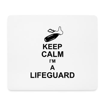 keep calm I'm a lifeguard kg10 - Mousepad (Querformat) - Weiß - Vorne