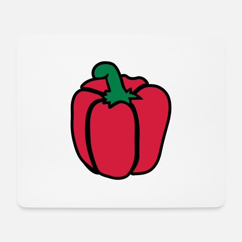 Paprika - Mousepad (Querformat) - Weiß