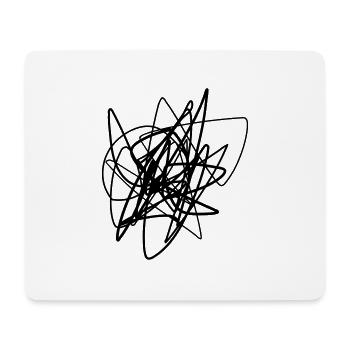 Scribbled chaotic strokes pattern - Mouse Pad (horizontal) - white - Front