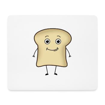 Toast Toastbrot Brot Shirt Design - Mousepad (Querformat) - Weiß - Vorne
