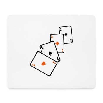 carte poker carre as 1 - Tapis de souris (format paysage) - blanc - Devant