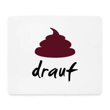scheiss drauf - Mousepad (Querformat) - Weiß - Vorne