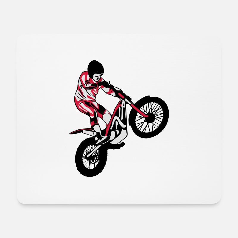 Trial Racing - Mousepad (Querformat) - Weiß