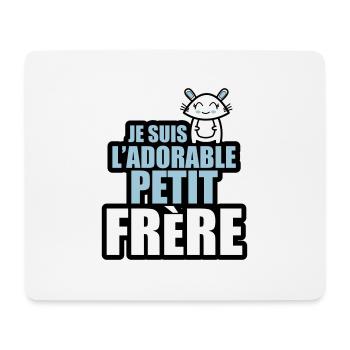 je suis l'adorable petit frère - Tapis de souris (format paysage) - blanc - Devant