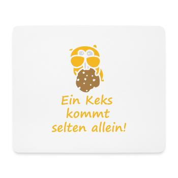 Biber mit Cookie - Mousepad (Querformat) - Weiß - Vorne