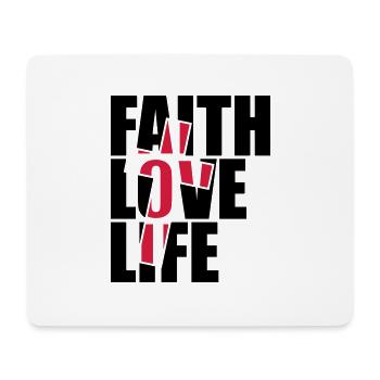 Red cross design jesus cool faith love life faith - Mouse Pad (horizontal) - white - Front