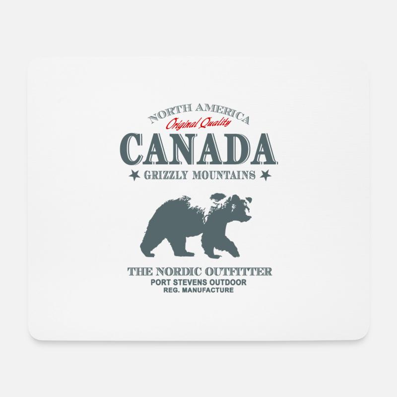 Canada - Grizzly Bear - Mousepad (Querformat) - Weiß