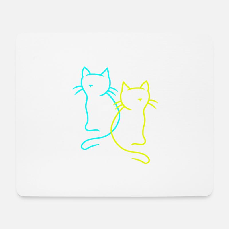 Katzen Haustiere Kätzchen Katze Geschenkidee - Mousepad (Querformat) - Weiß