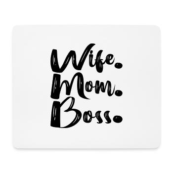Wife Mom Boss - Mousepad (Querformat) - Weiß - Vorne