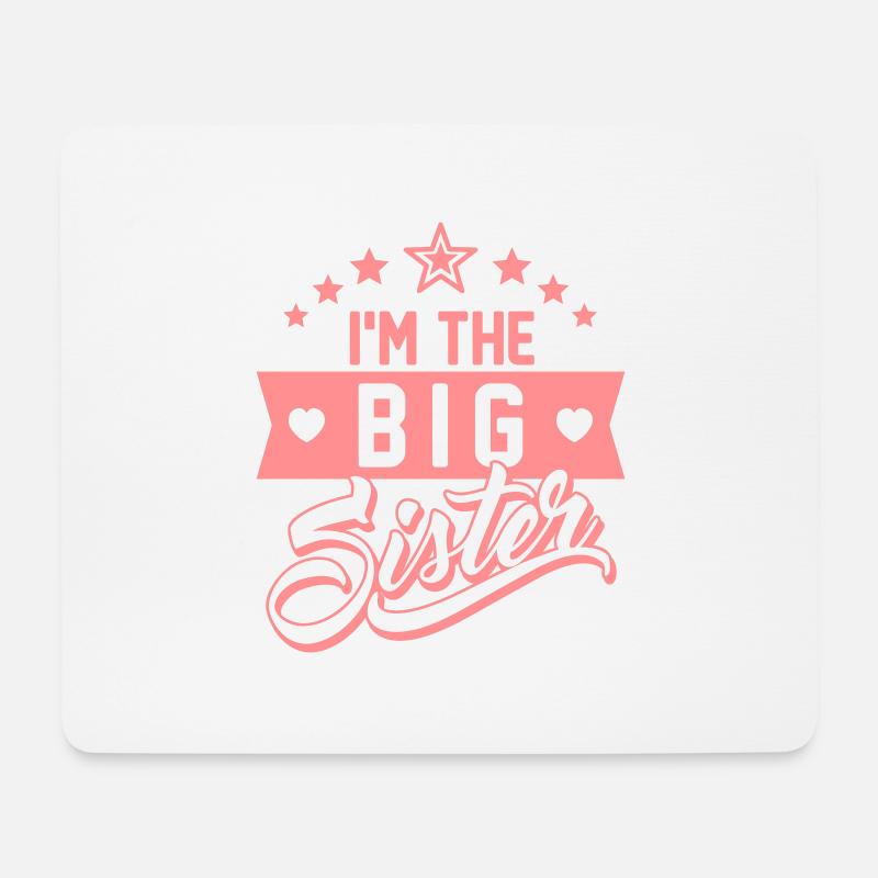 I'm the big Sister - Ich bin die große Schwester - Mousepad (Querformat) - Weiß