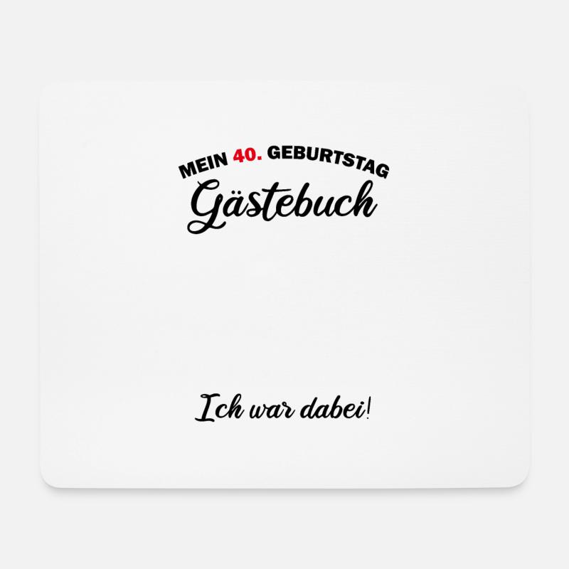 40. Geburtstag Party Geschenk Gästeliste - Mousepad (Querformat) - Weiß