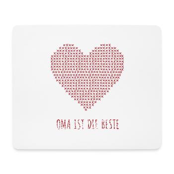 Oma ist die Beste - Mousepad (Querformat) - Weiß - Vorne