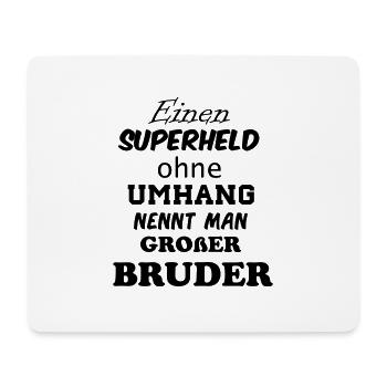 superheld_bruder - Mousepad (Querformat) - Weiß - Vorne