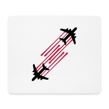 2 blood drops chemtrails graffiti stamp line airpl - Mouse Pad (horizontal) - white - Front