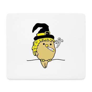 bird_witch_smoke_01 - Mousepad (Querformat) - Weiß - Vorne